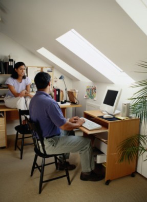 Working in a home office
