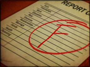 Photo of a report card.