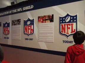 Photo of the NFL wall of fame.