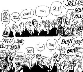 Photo of the madness on wall street.