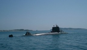 Photo of a submarine.