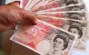 Fan of fifty pound notes