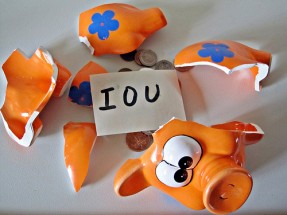 Piggy bank IOU
