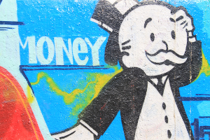 death_penalty Graffiti artist's rendition of the Monopoly Man in a Venice Beach, Calif., street painting entitled “Money.”