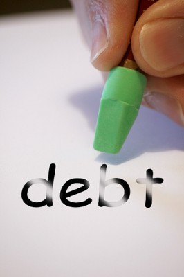 Green eraser with the word debt - Alan Cleaver/Flickr/CC-BY