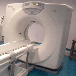 A CT scanning machine