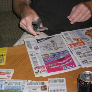 Clipping coupons Clipping coupons