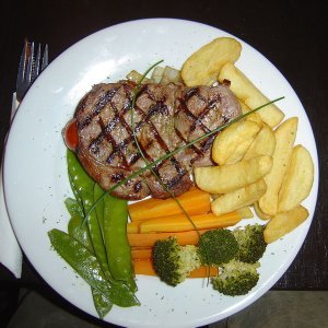 Steak dinner A steak dinner