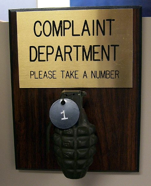 consumer_complaints A humourous sign that reads “Complaint Department.”