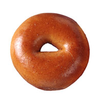 An unsliced bagel.