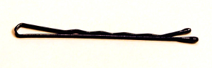 Close-up of a bobby pin.