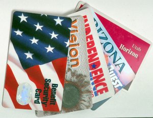 Assorted benefits cards