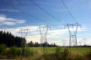 electrical_power This photo shows a three-phase electric power transmission.