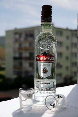 A vodka bottle.