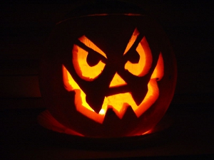 Frightening Jack O' Lantern face.