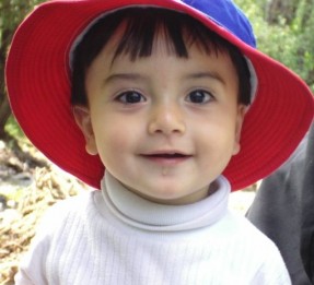 A happy, smiling child.