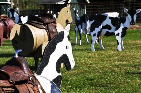 Horses and cows are both made of meat. Image
