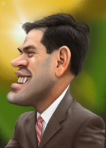 Marco Rubio, toe firmly on the party line.