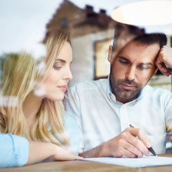couple - personal finances and installment loans